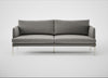 Matera 3 Seater Sofa Nobilis Velvet Dolphin / Stainless Steel