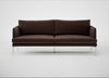 Matera 3 Seater Sofa Nobilis Velvet Espresso / Stainless Steel