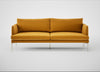Matera 3 Seater Sofa Nobilis Velvet Mustard / Stainless Steel