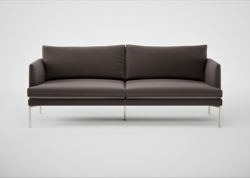 Matera 3 Seater Sofa Nobilis Velvet Sable / Stainless Steel