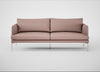 Matera 3 Seater Sofa Siena Cotton Dusky Pink / Stainless Steel