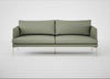 Matera 3 Seater Sofa Siena Cotton Pistachio / Stainless Steel