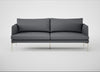 Matera 3 Seater Sofa Siena Cotton Shale Grey / Stainless Steel