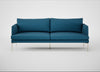 Matera 3 Seater Sofa St Moritz Wool Blue / Stainless Steel