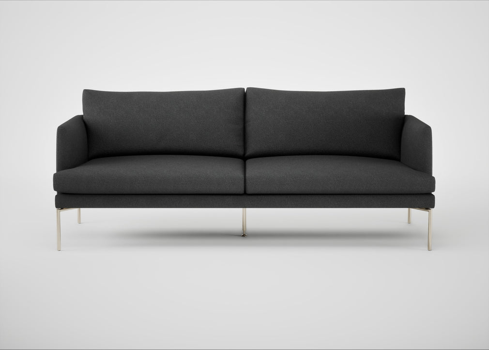 Matera 3 Seater Sofa St Moritz Wool Grey / Stainless Steel