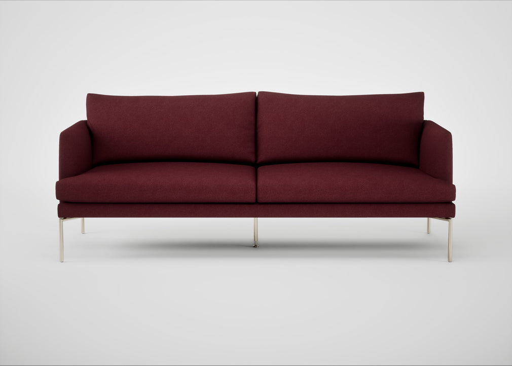 Matera 3 Seater Sofa St Moritz Wool Red / Stainless Steel