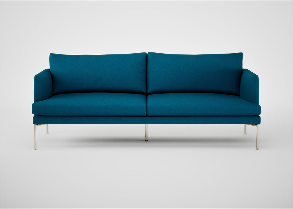 Matera 3 Seater Sofa St Moritz Wool Teal / Stainless Steel