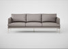 Matera 4 Seater Sofa Daino Leather Elephant / Stainless Steel