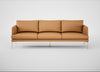Matera 4 Seater Sofa Daino Leather Parchment / Stainless Steel