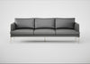 Matera 4 Seater Sofa Daino Leather Steel / Stainless Steel