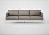 Matera 4 Seater Sofa Leather Grain Light Grey 060 / Stainless Steel