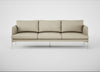 Matera 4 Seater Sofa Leather Grain Storm 006 / Stainless Steel