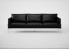 Matera 4 Seater Sofa Leather Stonewash Vintage Green 278 / Stainless Steel