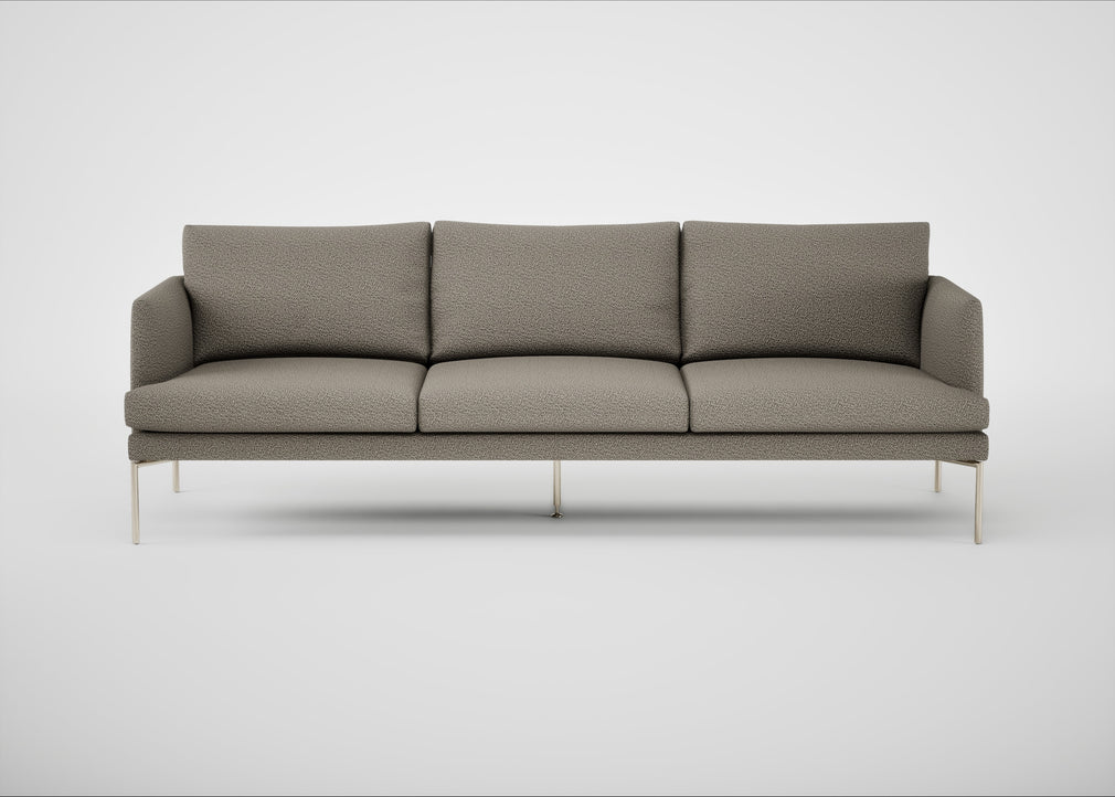 Matera 4 Seater Sofa Loop Boucle Taupe / Stainless Steel