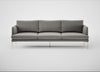 Matera 4 Seater Sofa Nobilis Velvet Dolphin / Stainless Steel