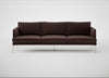Matera 4 Seater Sofa Nobilis Velvet Espresso / Stainless Steel