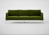 Matera 4 Seater Sofa Nobilis Velvet Leaf / Stainless Steel