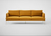 Matera 4 Seater Sofa Nobilis Velvet Mustard / Stainless Steel