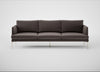 Matera 4 Seater Sofa Nobilis Velvet Sable / Stainless Steel
