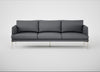 Matera 4 Seater Sofa Siena Cotton Shale Grey / Stainless Steel