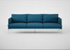 Matera 4 Seater Sofa St Moritz Wool Blue / Stainless Steel