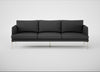 Matera 4 Seater Sofa St Moritz Wool Grey / Stainless Steel