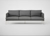 Matera 4 Seater Sofa St Moritz Wool Light Grey / Stainless Steel