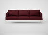 Matera 4 Seater Sofa St Moritz Wool Red / Stainless Steel