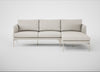 Matera Right Hand Facing Chaise Sofa Loop Boucle Polar / Stainless Steel