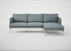 Matera Right Hand Facing Chaise Sofa Loop Boucle Sky / Stainless Steel