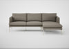 Matera Right Hand Facing Chaise Sofa Loop Boucle Taupe / Stainless Steel