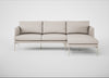 Matera Right Hand Facing Chaise Sofa Siena Cotton Natural / Stainless Steel