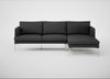 Matera Right Hand Facing Chaise Sofa St Moritz Wool Grey / Stainless Steel