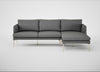 Matera Right Hand Facing Chaise Sofa St Moritz Wool Teal / Stainless Steel