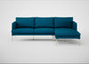 Matera Right Hand Facing Chaise Sofa St Moritz Wool Red / Stainless Steel