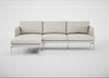 Matera Left Hand Facing Chaise Sofa Loop Boucle Polar / Stainless Steel