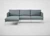 Matera Left Hand Facing Chaise Sofa Loop Boucle Sky / Stainless Steel