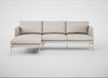 Matera Left Hand Facing Chaise Sofa Siena Cotton Natural / Stainless Steel