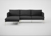 Matera Left Hand Facing Chaise Sofa St Moritz Wool Grey / Stainless Steel
