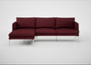 Matera Left Hand Facing Chaise Sofa St Moritz Wool Light Grey / Stainless Steel
