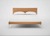 Matera Bed Double / Daino Leather Parchment / Stainless Steel