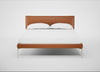 Matera Bed Double / Daino Leather Treacle / Stainless Steel