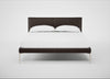 Matera Bed Double / Leather Grain Chocolate 066 / Stainless Steel