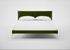 Matera Bed Double / Nobilis Velvet Leaf / Stainless Steel