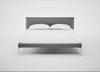 Matera Bed King / Daino Leather Steel / Stainless Steel