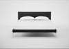 Matera Bed King / Leather Grain Graphite 063 / Stainless Steel