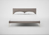 Matera Bed King / Leather Grain Light Grey 060 / Stainless Steel