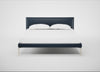 Matera Bed King / Leather Stonewash Black 263 / Stainless Steel