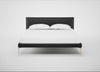 Matera Bed King / Linea Leather Black 622 / Stainless Steel