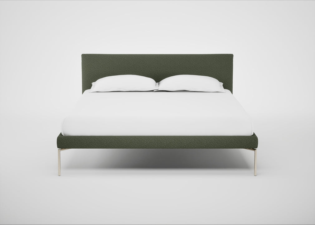Matera Bed King / Loop Boucle Forest / Stainless Steel